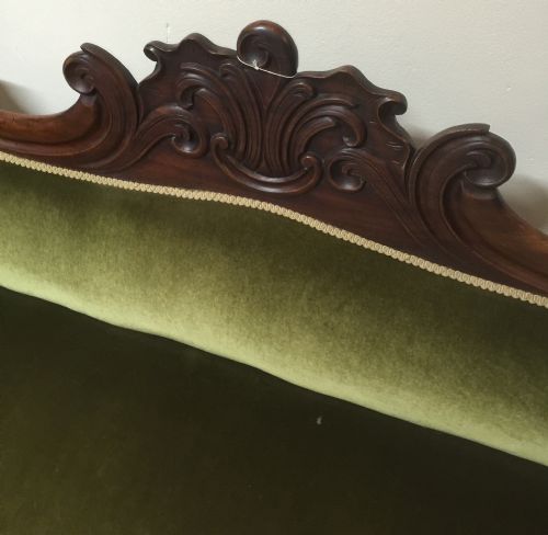 fig 1. Victorian mahogany scroll end sofa circa 1860