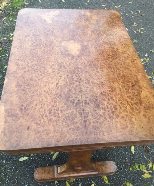fig 1. Victorian burr walnut two drawer side table