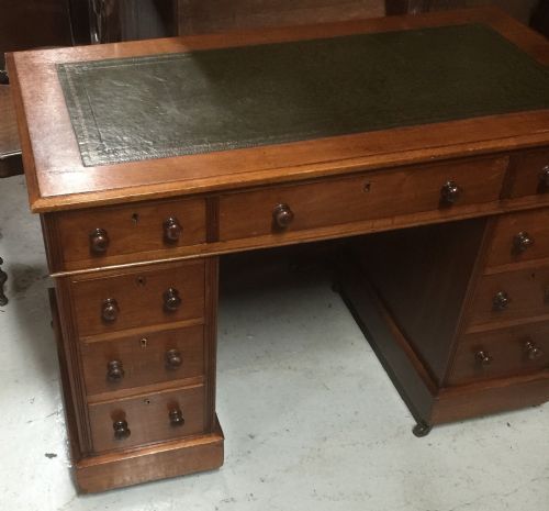 fig 1. Victorian mahogany twin pedestal desk