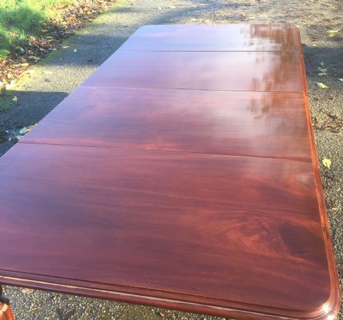fig 1. Antique mahogany 10 seater extending dining table fully restored