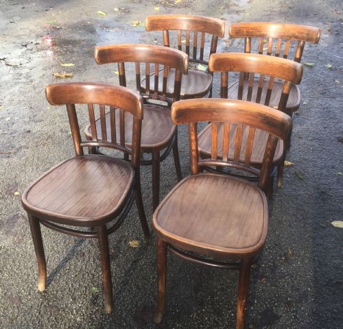 Six Bentwood Cafe Chairs Circa 1920