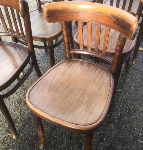 fig 1. Six bentwood cafe chairs circa 1920