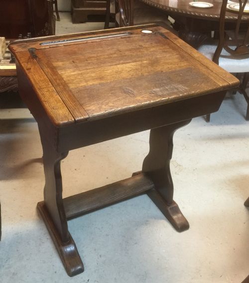 Victorian Oak and Pitch Pine School Teachers Desk