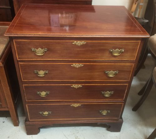 Small Edwardian Inlaid Mahogany Chest of Drawers