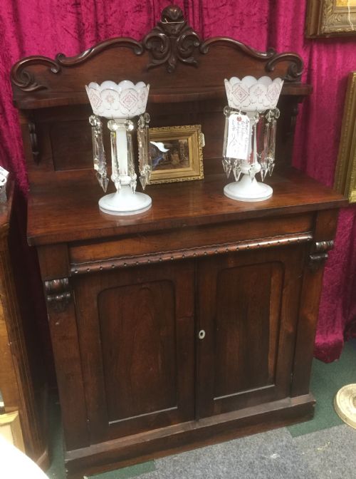 Small Carved Rosewood Victorian Sideboard