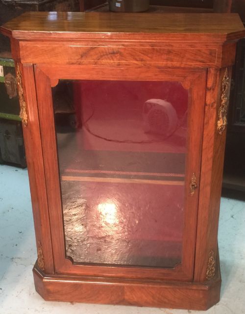 Victorian Ormolu Mounted Walnut Pier Cabinet