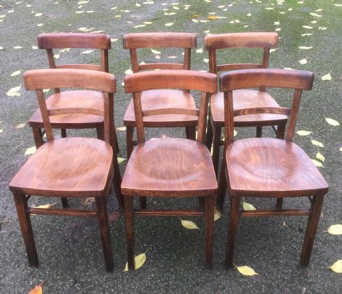 Set of Six Bar Back Cafe Chairs