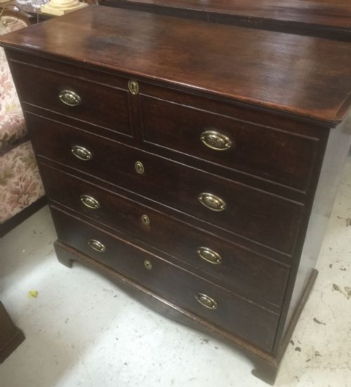 Georgian Oak Derbyshire Chest on Bracket Feet