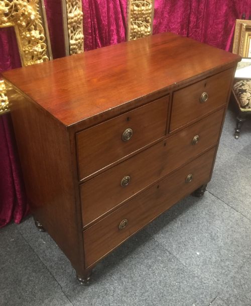 fig 1. Antique Georgian mahogany chest of drawers circa 1810