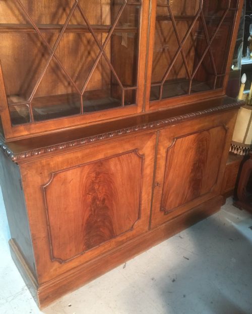 fig 1. Antique mahogany astragal glazed library bookcase