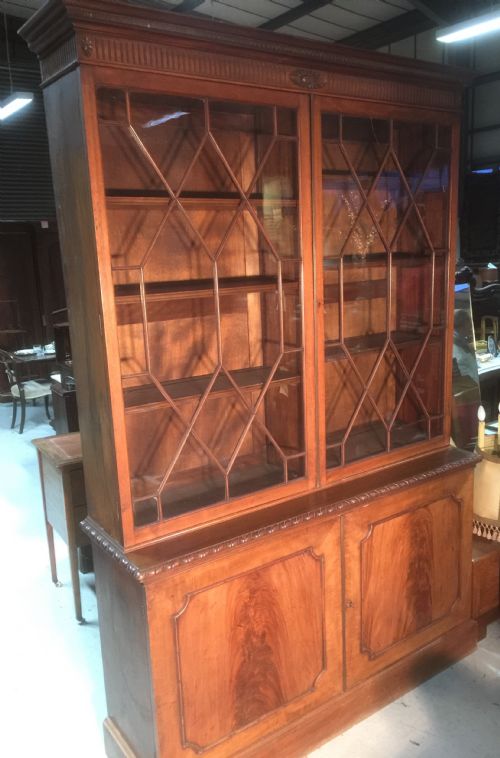 fig 2. Antique mahogany astragal glazed library bookcase