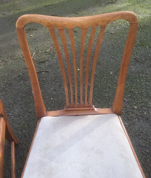 fig 1. Antique pair Georgian side chairs circa 1790
