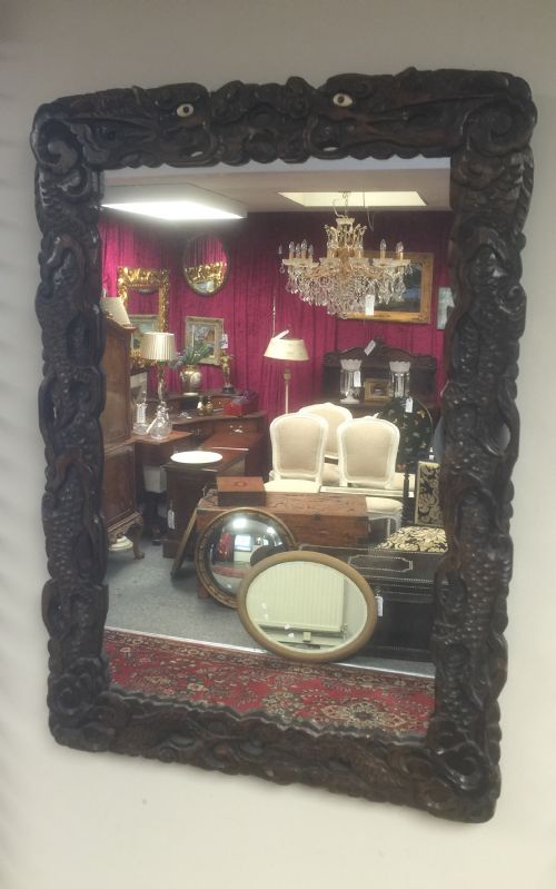 Antique Carved Chinese Mirror