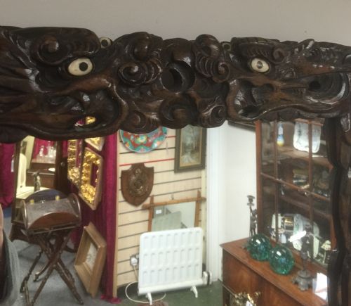 fig 1. Antique carved Chinese mirror