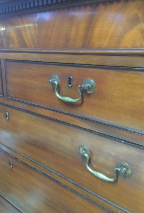 fig 1. Antique Georgian mahogany chest on chest circa 1790