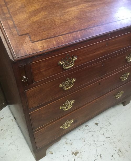 fig 1. Antique George III mahogany bureau
