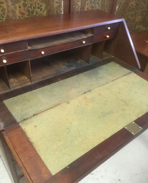 fig 2. Antique George III mahogany bureau