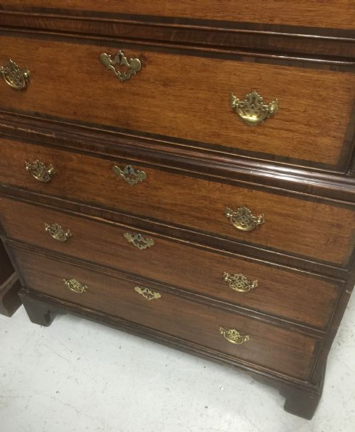 fig 2. Antique George III oak chest on chest