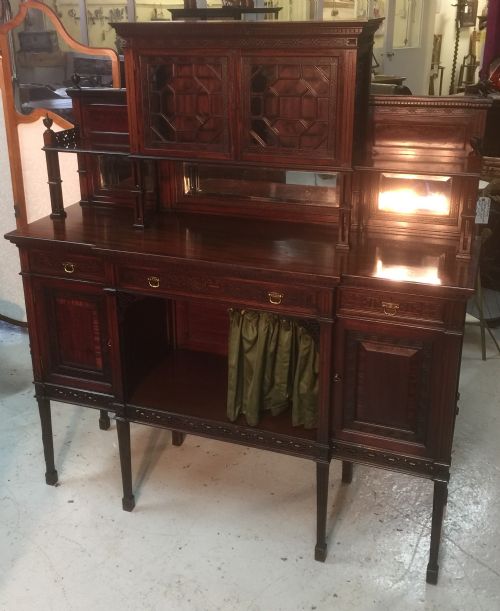 Antique Mahogany Chippendale Style Cabinet by Gillow and Co