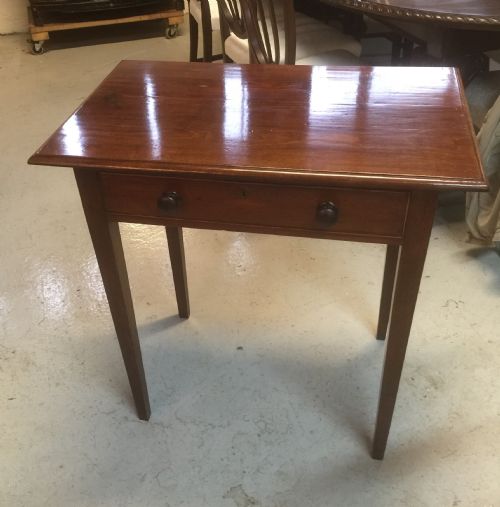 Antique Victorian Mahogany Side Table Single Drawer