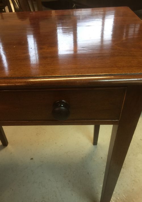 fig 2. Antique Victorian mahogany side table single drawer