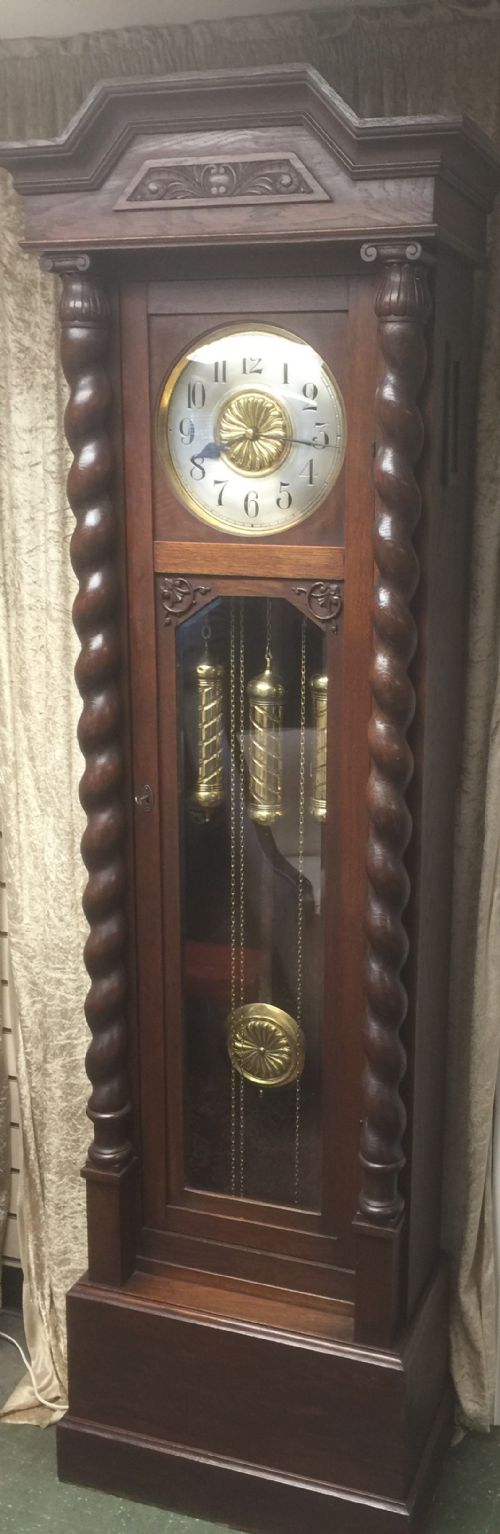 Antique Oak Arts and Crafts Long-case Clock
