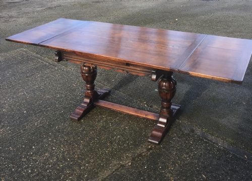 Antique Oak Jacobean Style Refectory Table