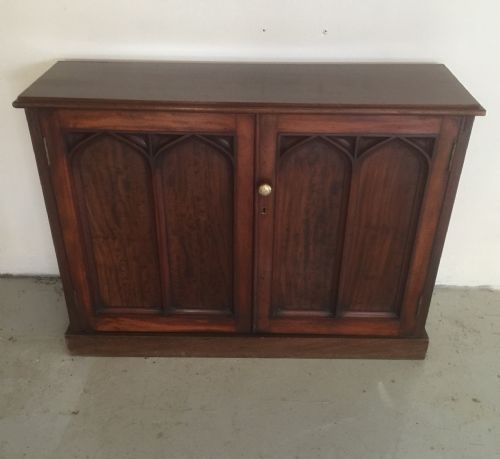 Mahogany Masonic Cupboard with Gothic Styled Doors