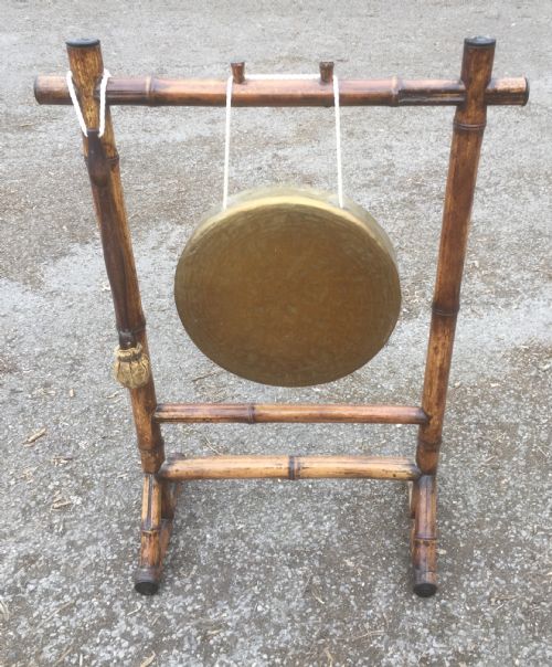 Antique Victorian Bamboo Dinner Gong