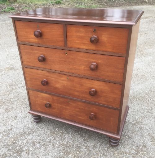 Antique Mahogany Early Victorian Chest of Drawers