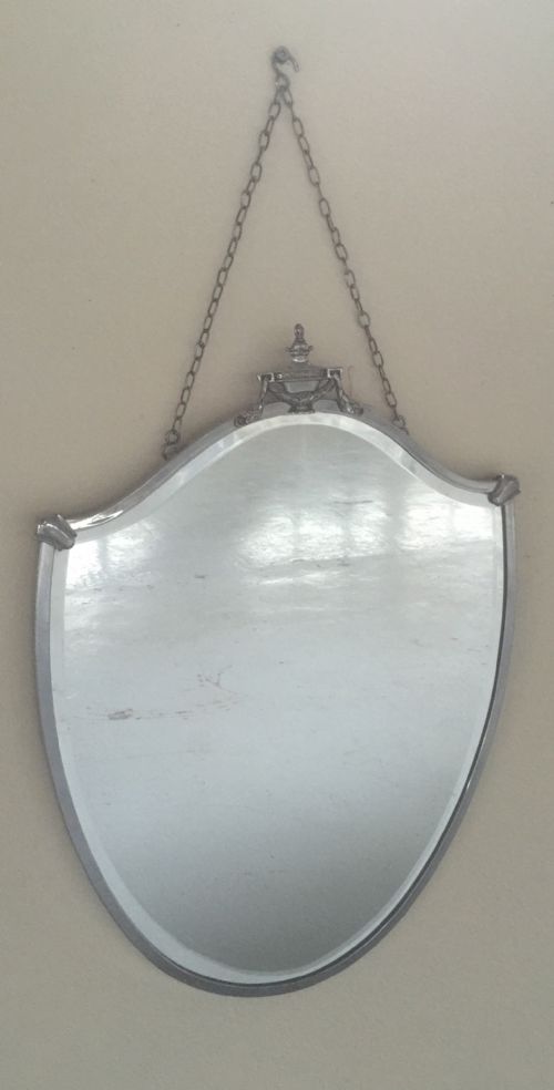 Art Deco Chrome Framed Wall Mirror