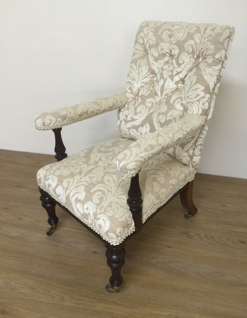Nineteenth Century Rosewood Library Chair