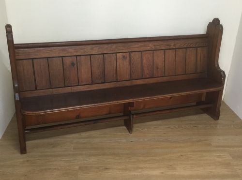 Victorian Pine Church Pew Circa 1880