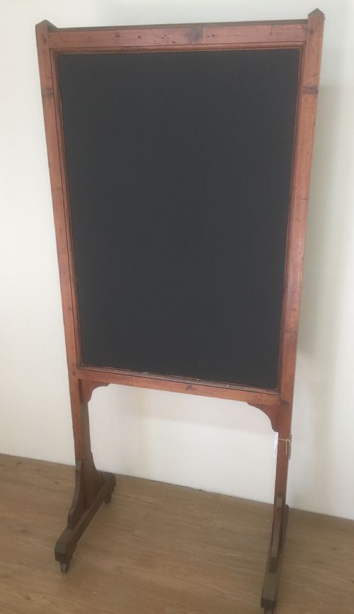 Victorian Pine Framed Freestanding Blackboard /Noticeboard. Double Sided