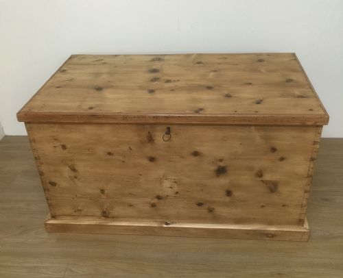 Victorian Large Pine Chest / Box
