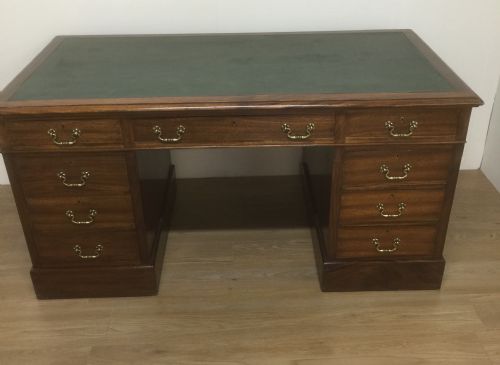 Mahogany Twin Pedestal Desk Circa 1920