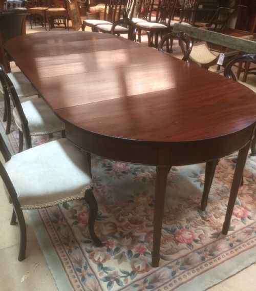 Georgian D End Mahogany 8 Seater Dining Table. Circa 1790