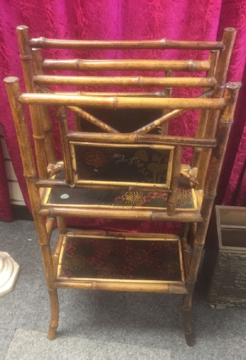 Victorian Bamboo Canterbury / Magazine Rack Circa 1880