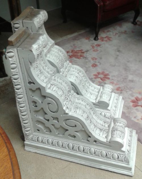 Large Pair Carved Wooden Victorian Corbels Circa 1870