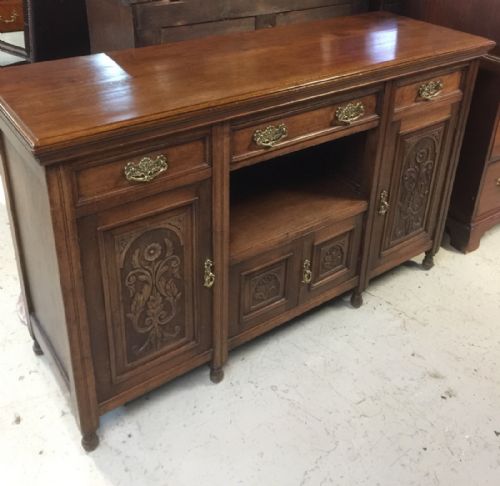 Victorian Carved Walnut Sideboard