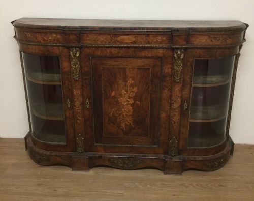 Inlaid Walnut Credenza with Ormolu Mounts - Nineteenth Century