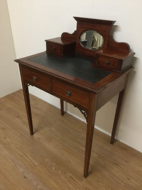 Edwardian Inlaid Mahogany Bonheur Du Jour
