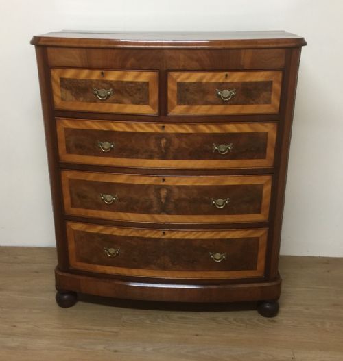 Nineteenth Century Mahogany Bow Front Chest of Drawers