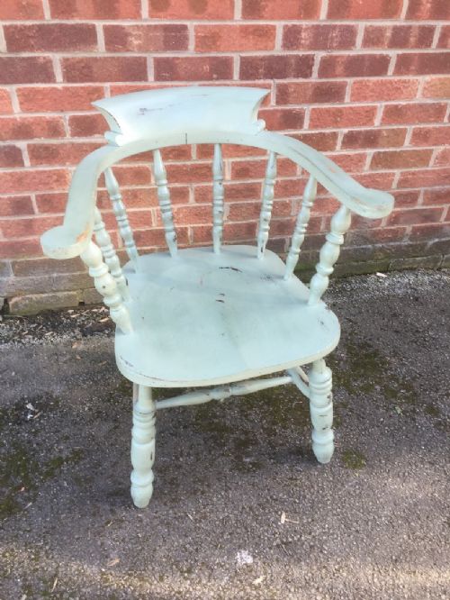 Victorian Captains Chair in Painted Distressed Finish
