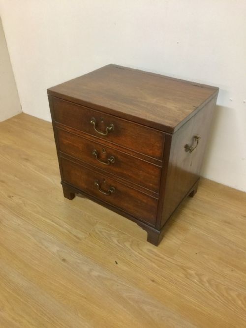 George III Mahogany Decorative Box with Faux Drawers