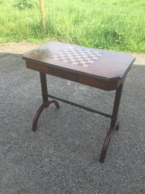Nineteenth Century Walnut Games Table