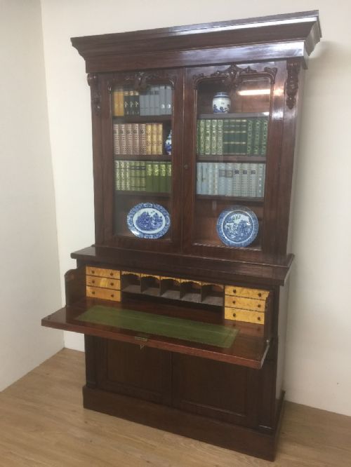 Nineteenth Century Mahogany Secretaire Bookcase
