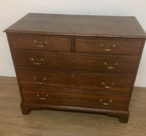 Georgian Oak Four Height Chest of Drawers Circa 1790