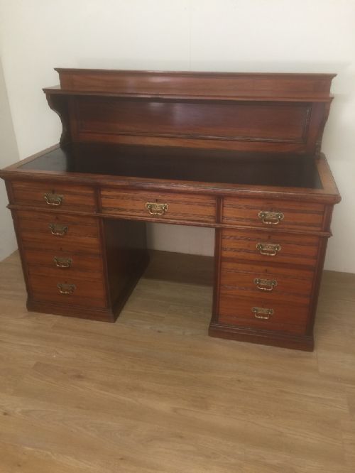 Victorian Walnut Twin Pedestal Estate Desk
