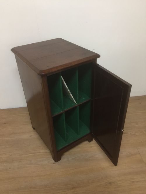 Edwardian Solid Mahogany Record Cabinet